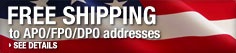 Free Shipping to APO/FPO/DPO addresses