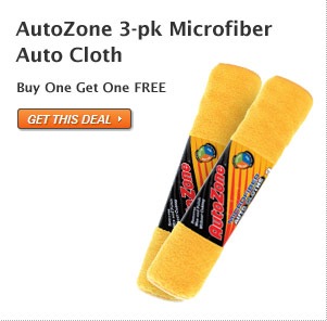 AutoZone 3-pk Microfiber Auto Cloth- Buy One Get One FREE - Get This Deal