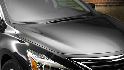 close up view of the front end of a car