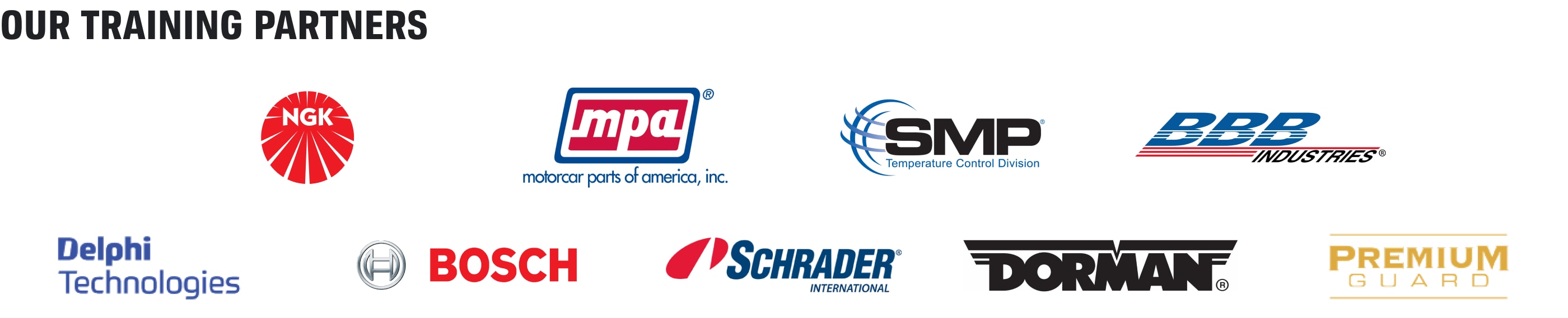 Our Training Partners Logos