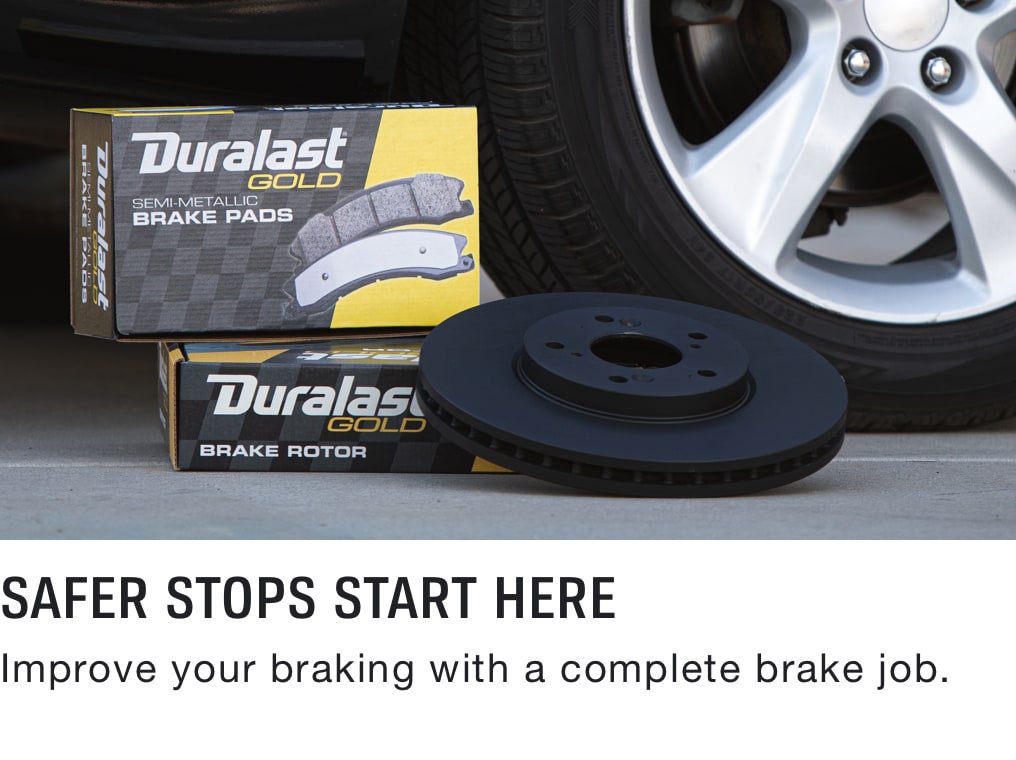 Safer stops start here. Improve your braking with a complete brake job.