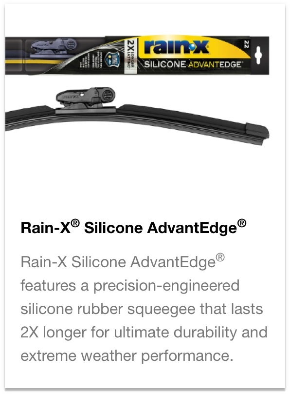 RainX Wiper Blades Silicon AdvantEdge and Quantum