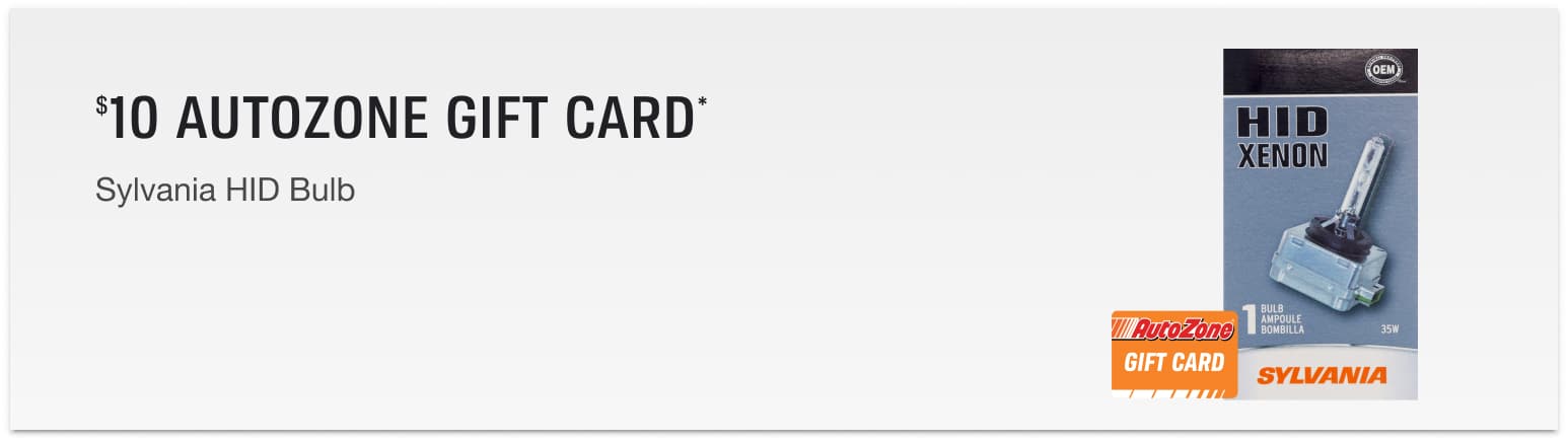 Get A 10 Autozone Gift Card By Mail Or EGift Card By Email When You 