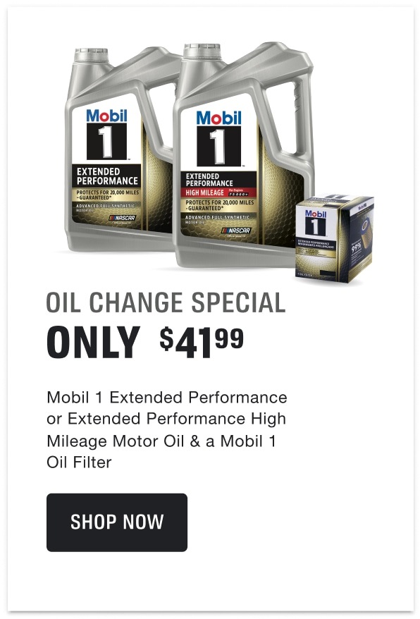 $41.99 for a 5 Qt. Jug or 5 Single Qts. of Mobil 1 Extended Performance or Extended Performance High Milage Motor Oil & a Mobil 1 Oil Filter