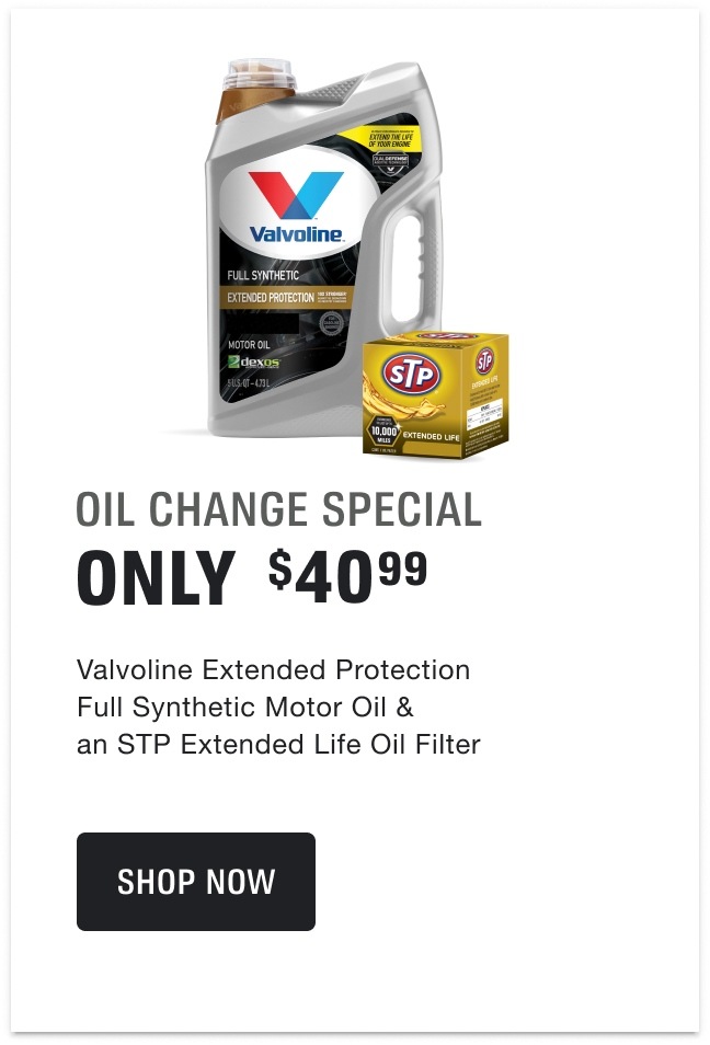 $40.99 Valvoline Extended Protection Full Synthetic Motor Oil & an STP Extended Life Oil Filter