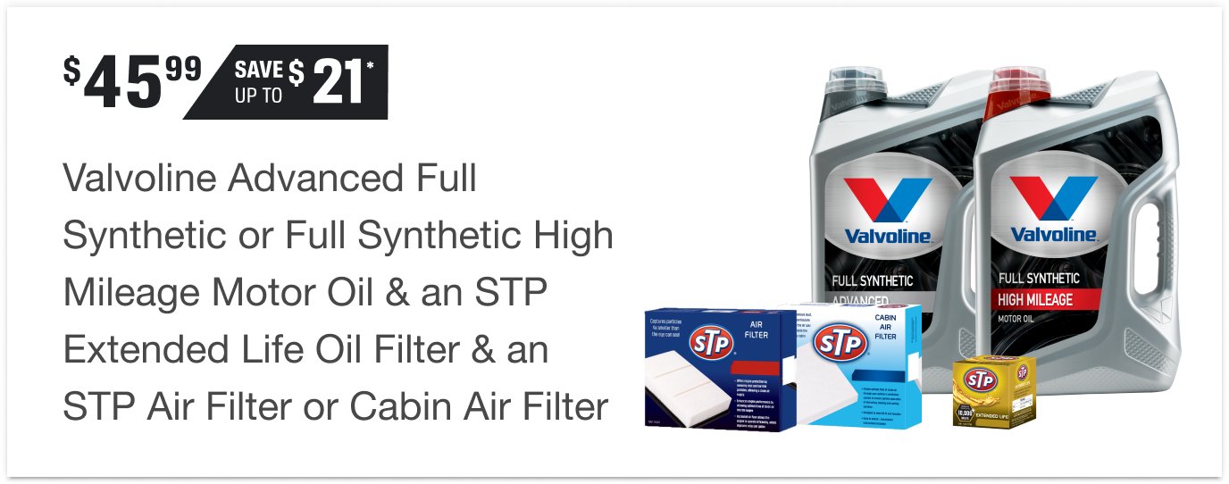 AutoZone Oil Change Specials Oil and Filter Deals