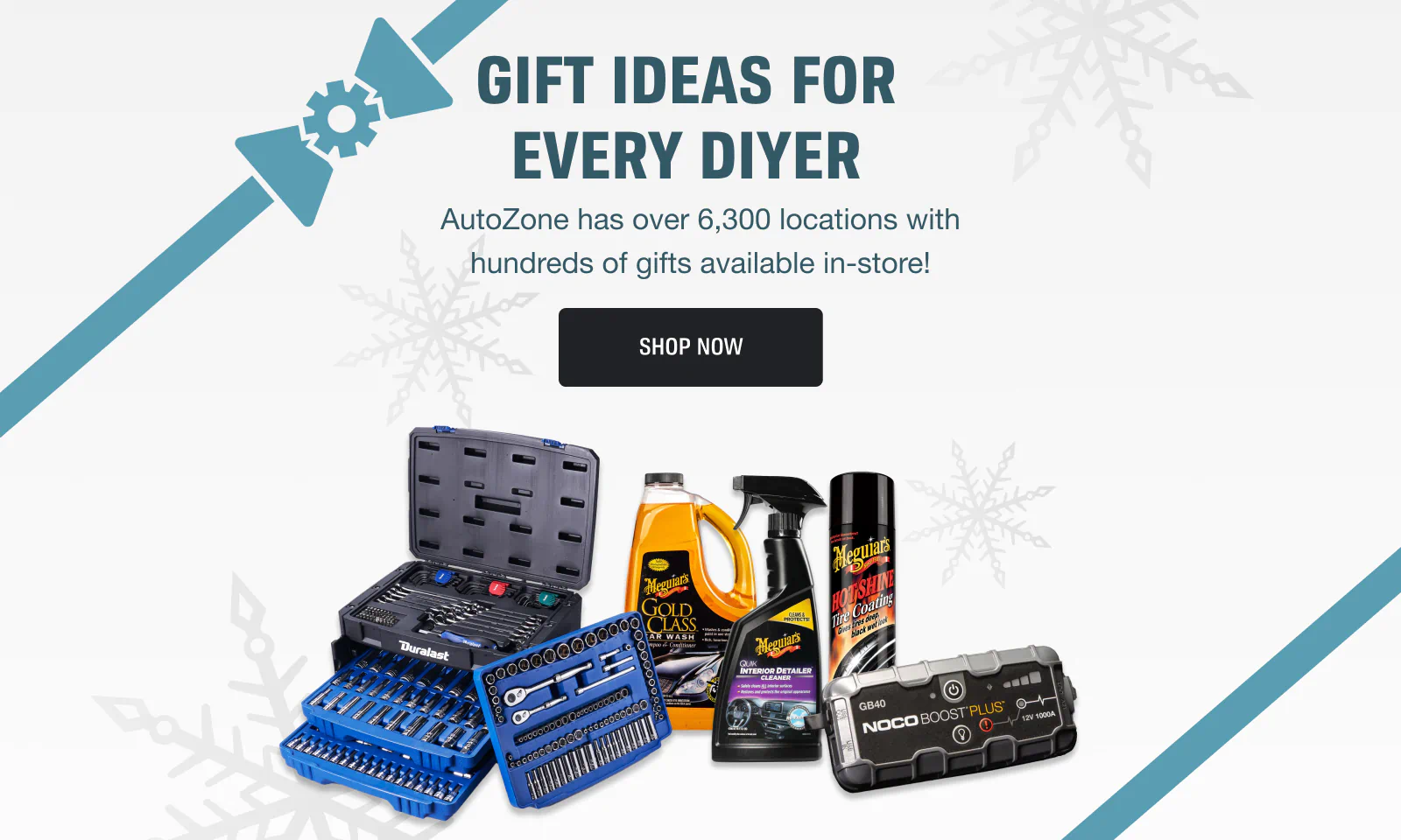 GIFT IDEAS FOR EVERY DIYER. AutoZone has over 6,300 locations with hundreds of gifts available in-store! Shop Now.