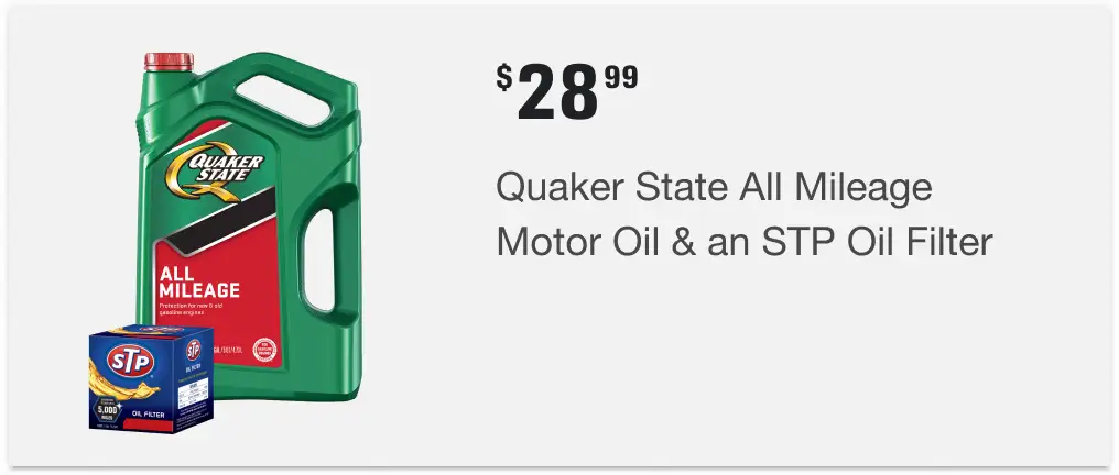 AutoZone Oil Change Specials Oil and Filter Deals