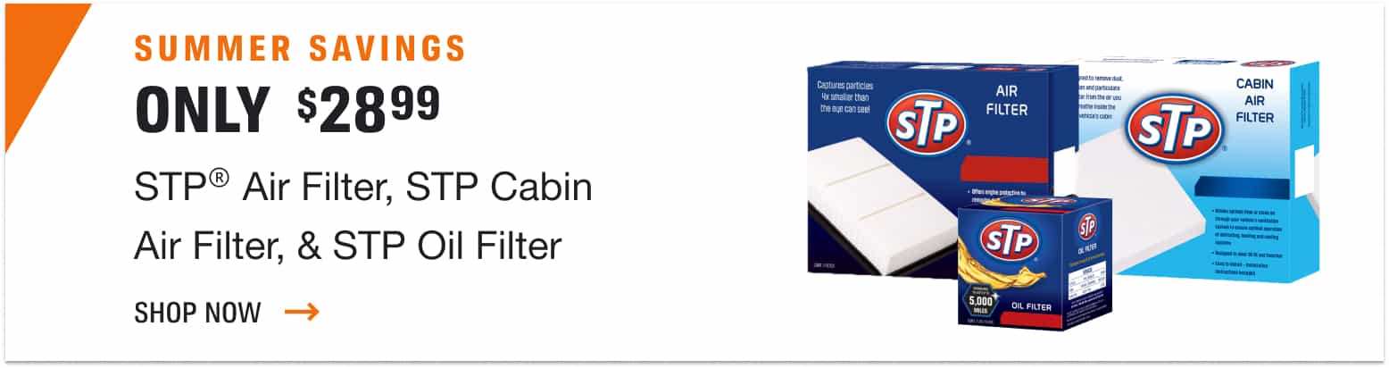 Get an STP Air Filter, STP Cabin Air Filter, & STP Oil Filter for $28.99