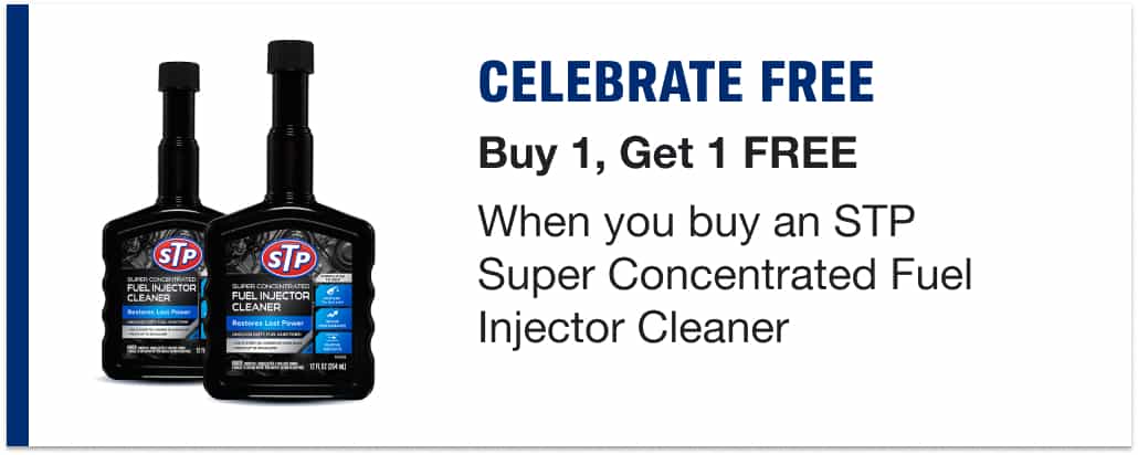 CELEBRATE FREE - Buy 1, Get 1 When you buy an STP Super Concentrated Fuel Injector Cleaner