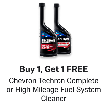 Buy 1, Get 1 FREE - Chevron Techron Complete or High Mileage Fuel System Cleaner