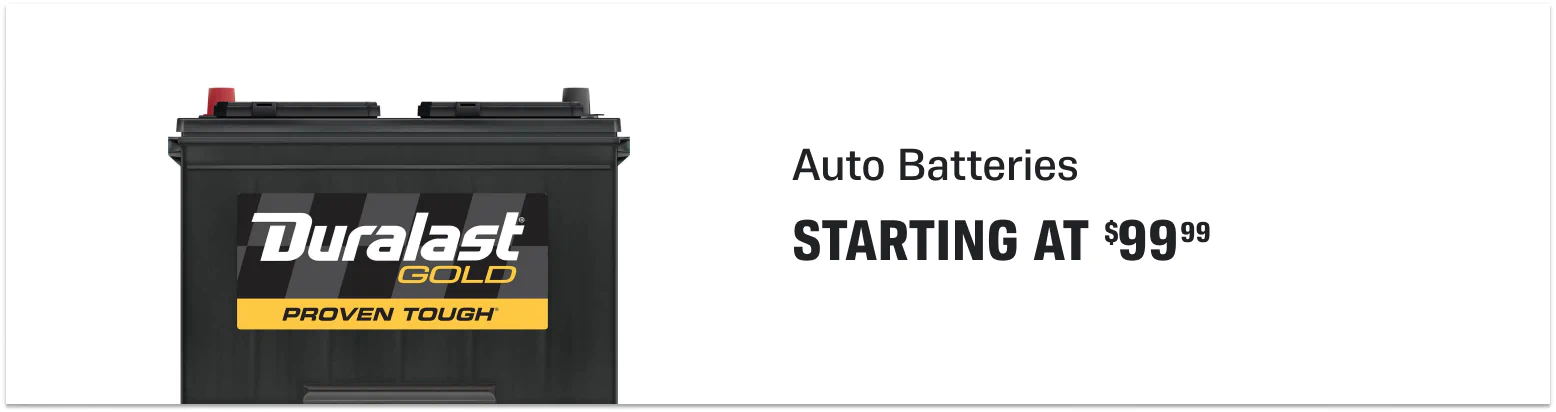 Automotive Batteries starting at $99.99