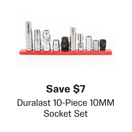Save $7 - Duralast 10-Piece 10MM Socket Set