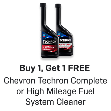 Buy 1, Get 1 FREE - Chevron Techron Complete or High Mileage Fuel System Cleaner