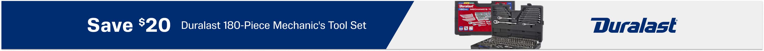 Save $20 - Duralast 180-Piece Mechanic's Tool Set