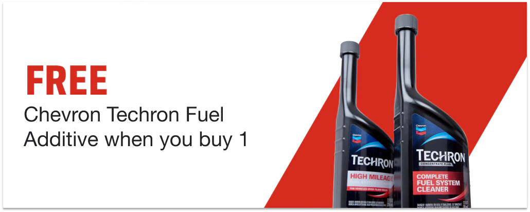 FREE Chevron Techron Fuel Additive when you buy one