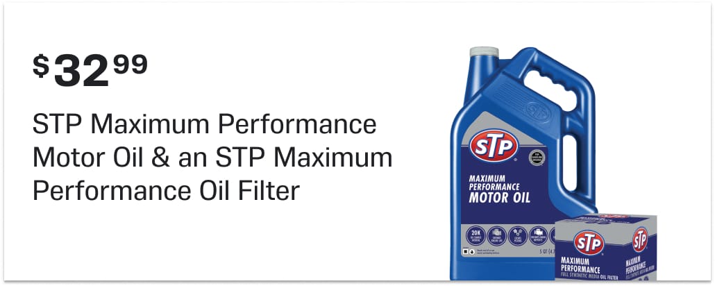 $32.99 STP Maximum Performance Motor Oil & an STP Maximum Performance Oil Filter