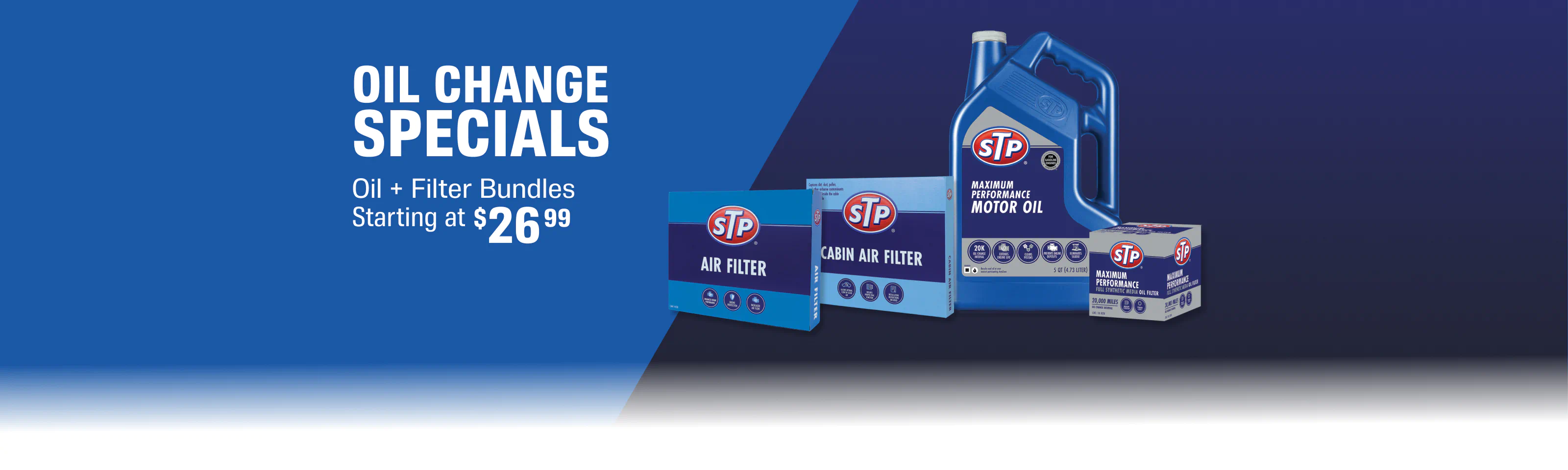 Oil Change Specials - Oil + Filter Bundles Starting at $26.99