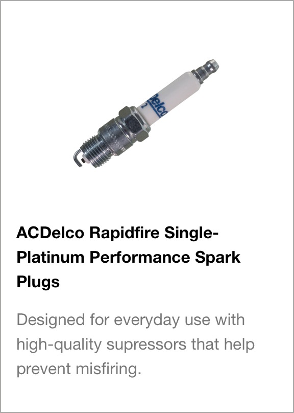 ACDelco Rapidfire SinglePlatinum Performance Spark Plugs Designed