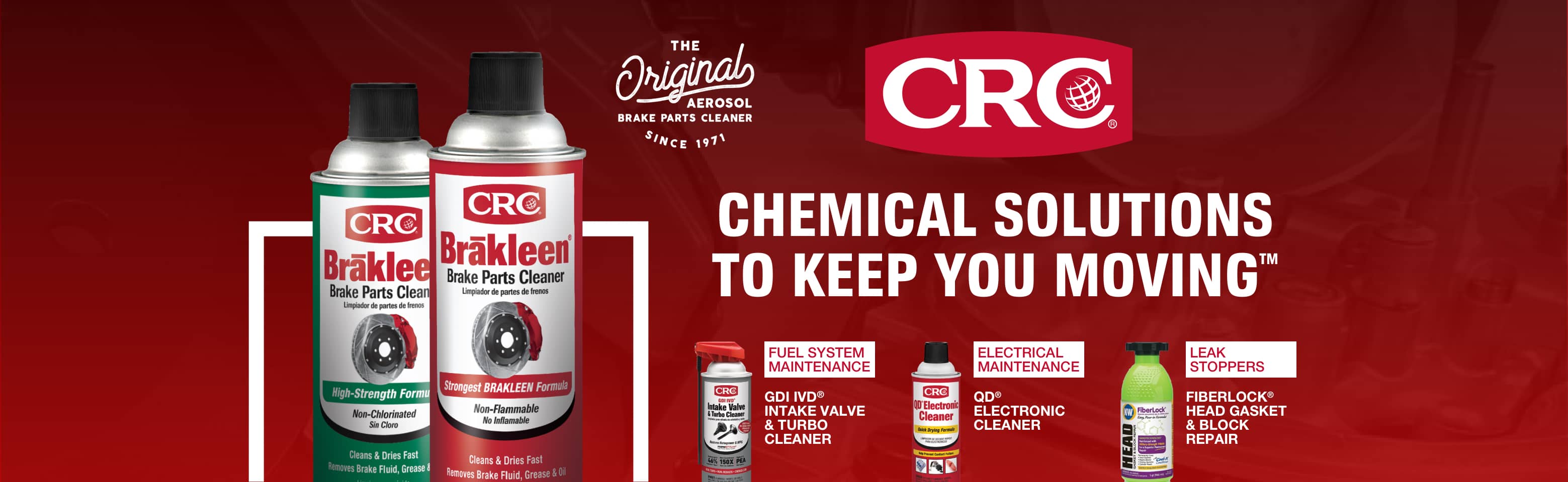 Crc chemical solutions to keep you moving