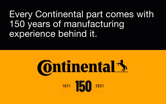 Every Continental part comes with 150 years of manufacturing experience behind it.