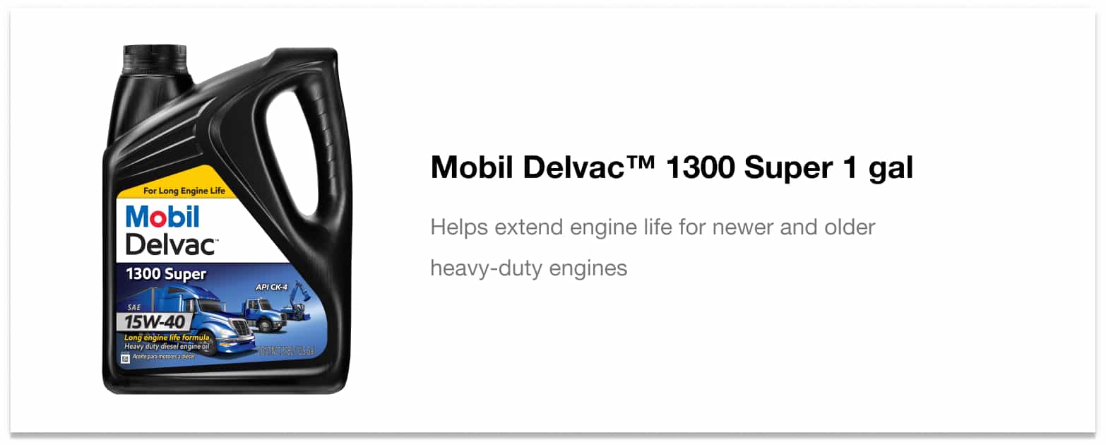 Mobil Delvac™ 1300 Super 1 gal - Helps extend engine life for newer and older heavy-duty engines