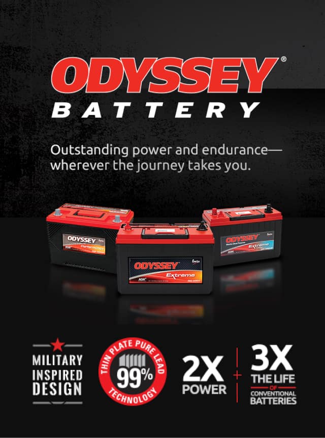 Odyssey Battery - Outstanding power and endurance wherever the journey takes you