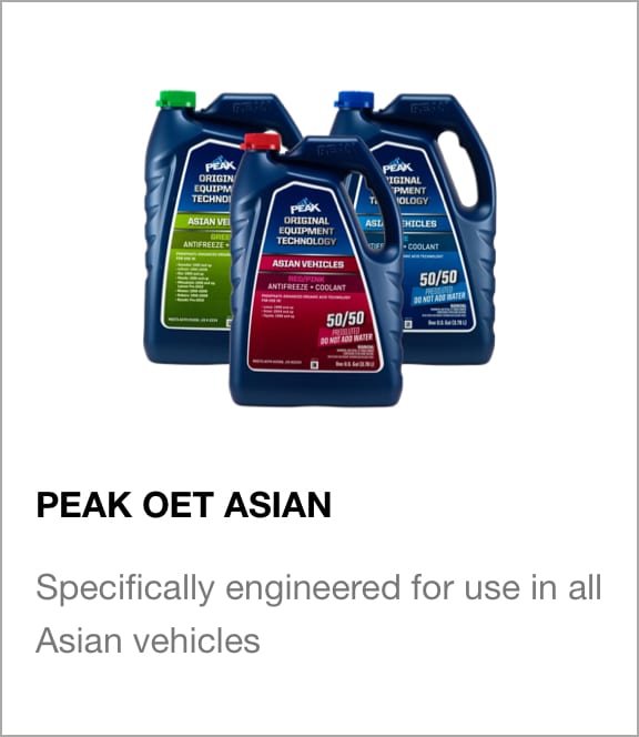 Peak OET Antifreeze & Coolant Made for Your Vehicle