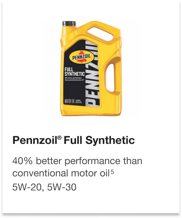 Pennzoil® Full Synthetic 40 better performance than conventional
