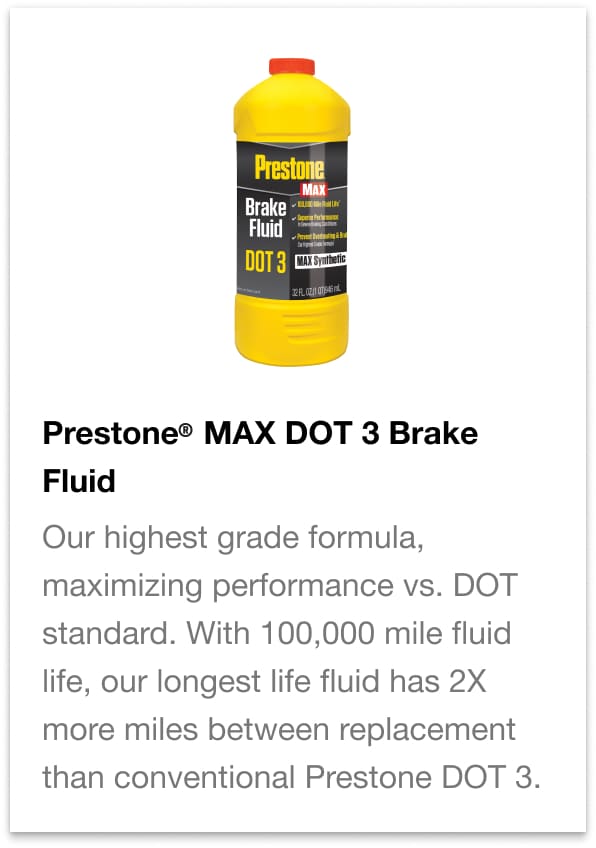 Prestone Max Brake Fluid and Power Steering Fluid