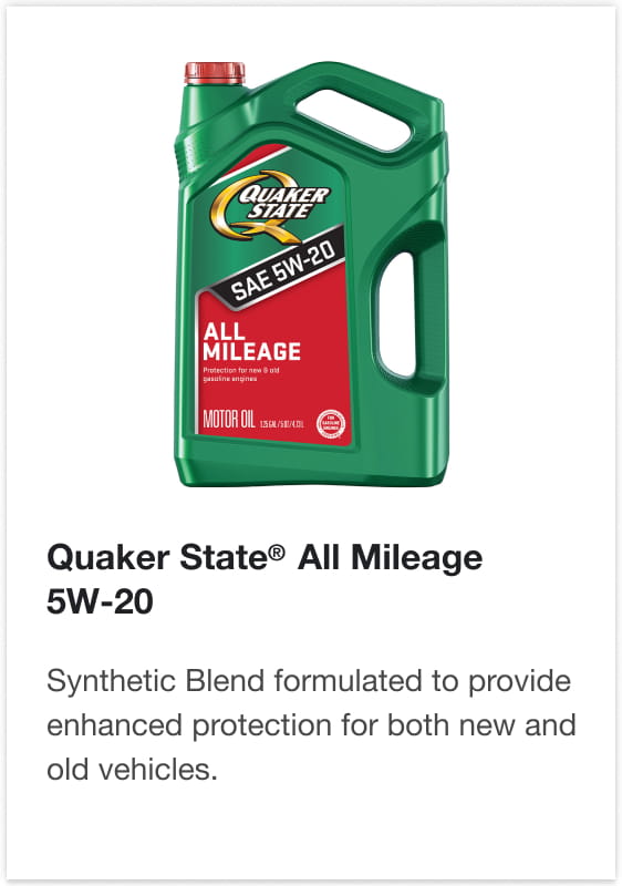 Quaker State Oil Full Synthetic and All Mileage Blend