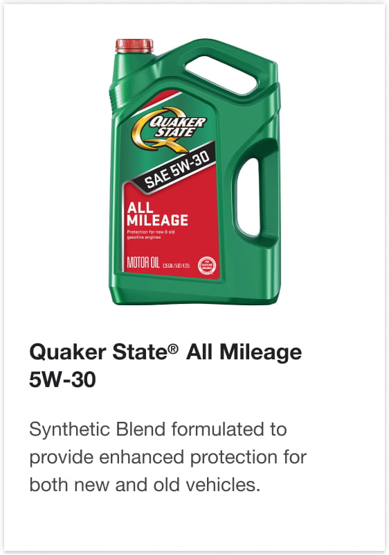 Quaker State Oil Full Synthetic and All Mileage Blend