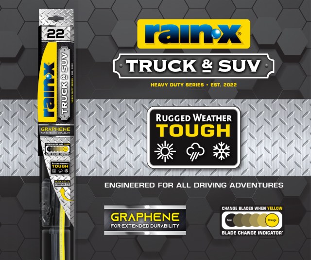 Rain-X® Truck & SUV - Rugged weather tough, engineered for all driving adventures, graphene for extended durability.