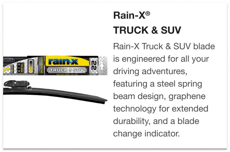 Rain-X Silicone Endura Premium All-Weather 22 Windshield Wiper