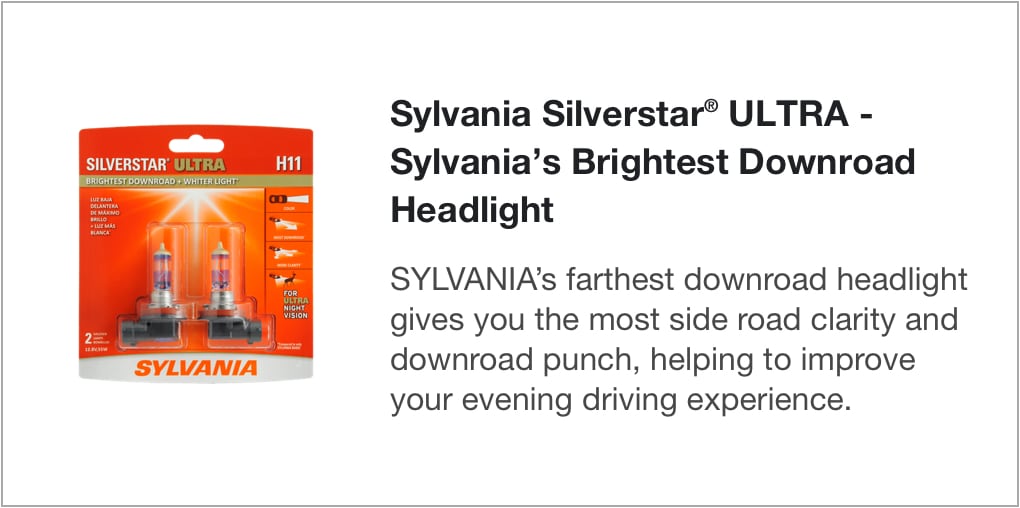 Sylvania silverstar ultra sylvania s farthest downroad headlight