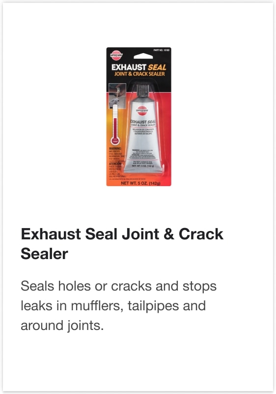 Exhaust Seal Joint & Crack Sealer - Seals holes or cracks and stops leaks in mufflers, tailpipes and around joints.
