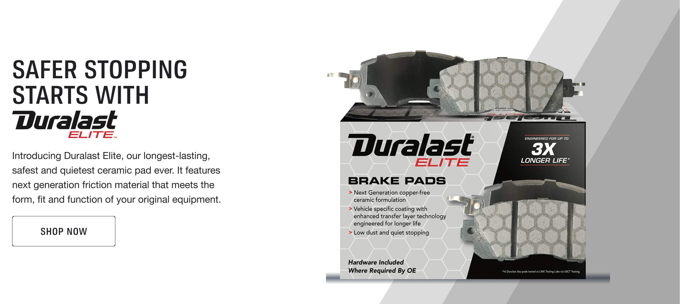 Duralast Elite Brake Pads - Longer Lasting - Smooth, Safe, Quiet