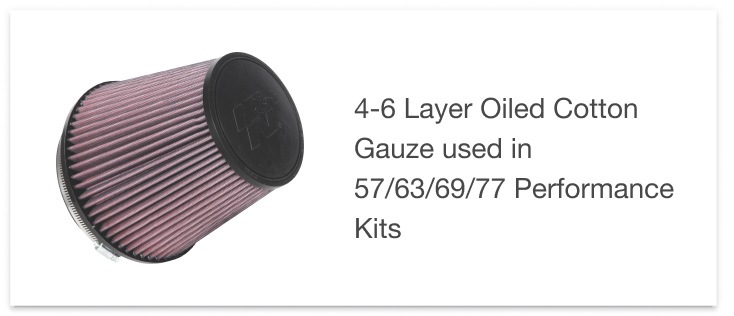 4-6 Layer Oiled Cotton Gauze Flat Panel Replacement used in 57 Series Factory Airbox Kits