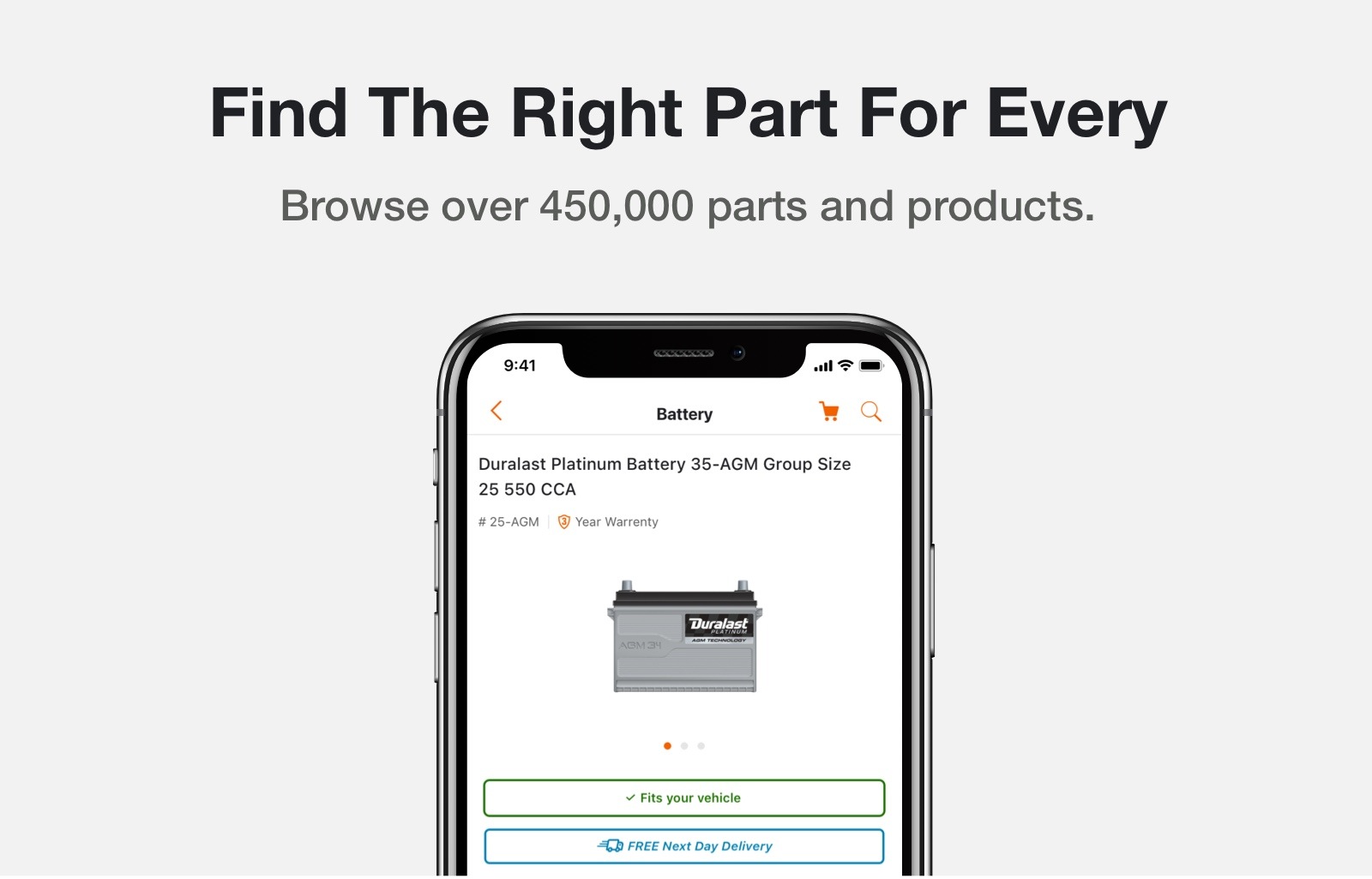 Browse over 450,000 parts and products.