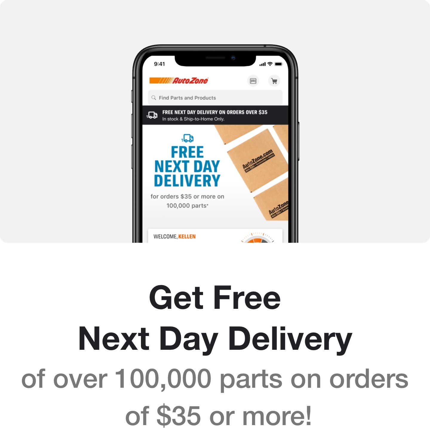 Get Free Next Day Delivery of over 100,000 parts on orders of $35 or more!