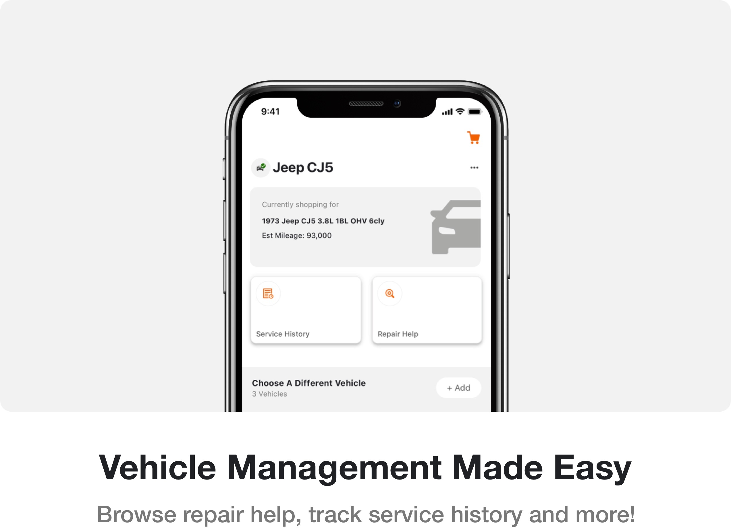 Browse repair help, track service history and more!