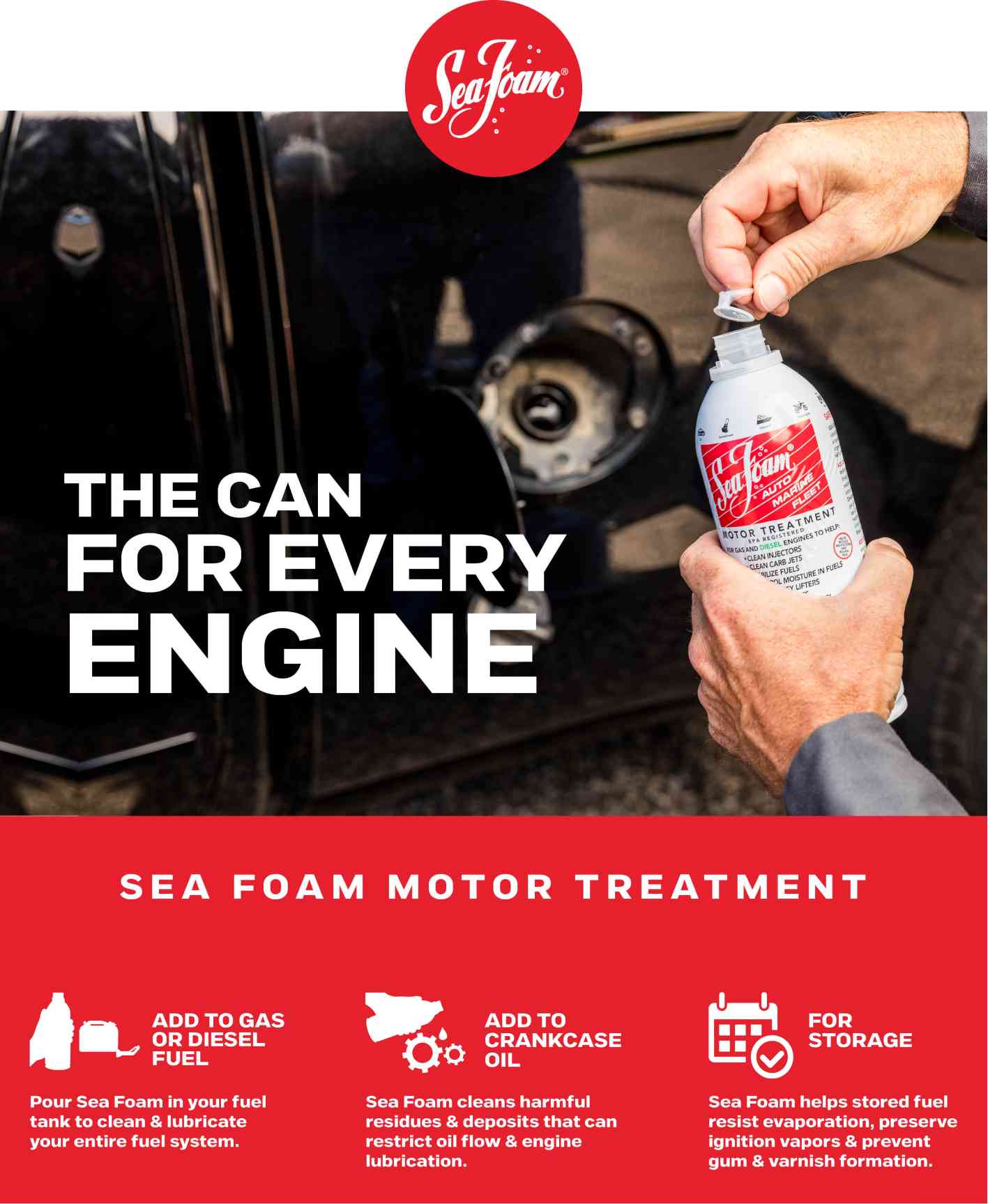 Sea Foam 16 fl. oz. Motor Treatment for Gas and Diesel Engines at