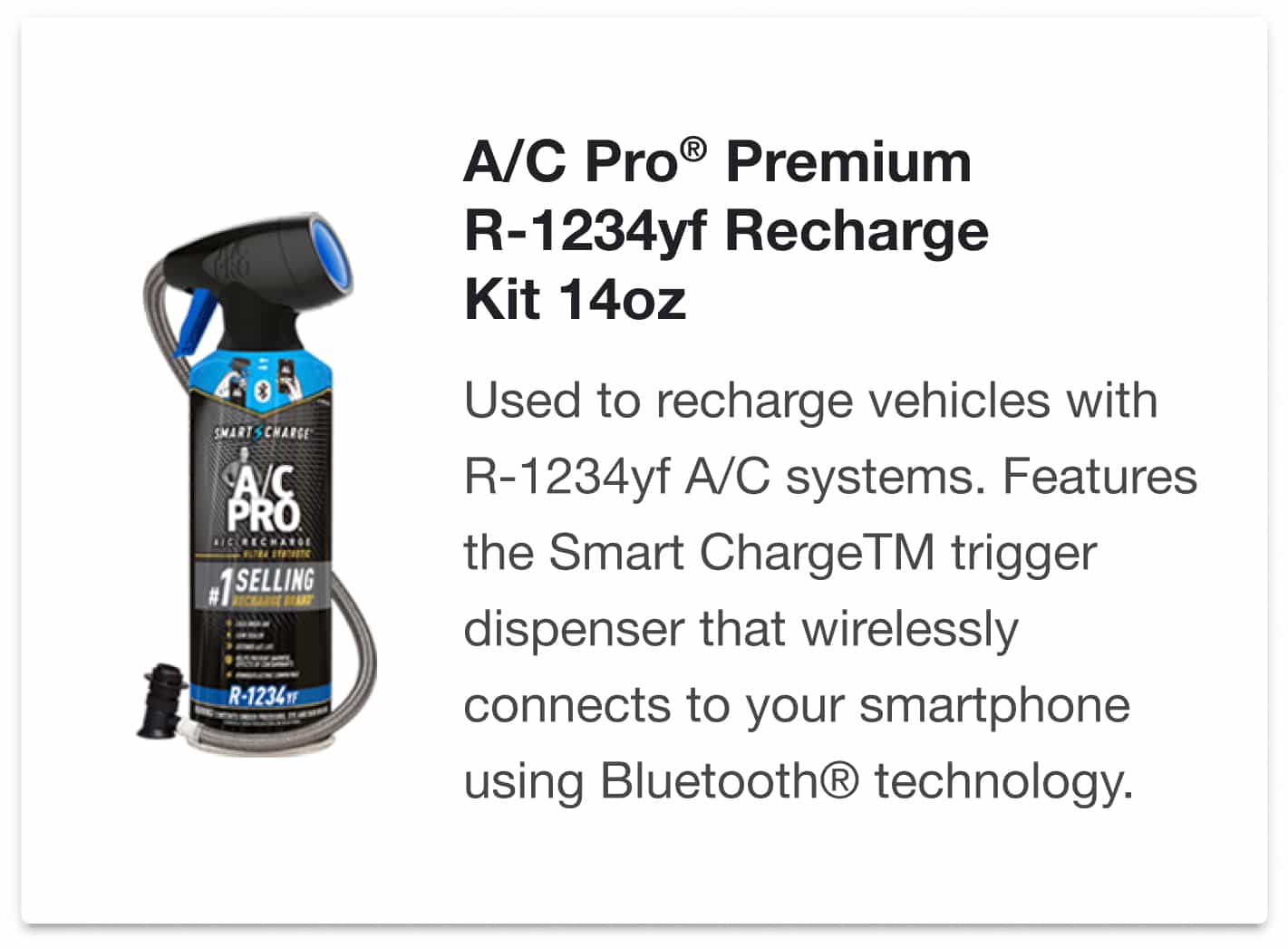 Car Air Conditioning Recharge Kits A/C Pro® v9306.1blu.de
