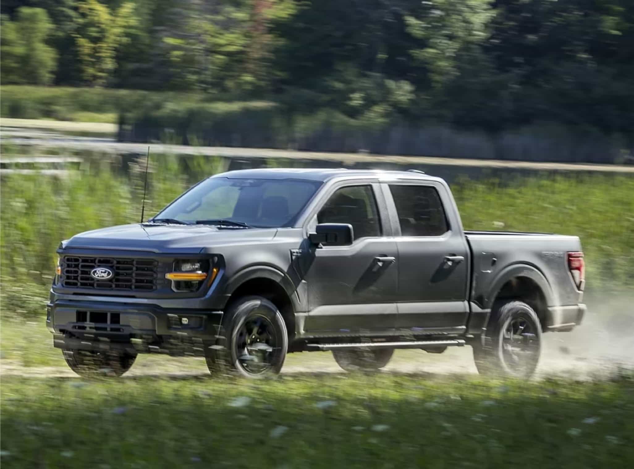 truck driving on road