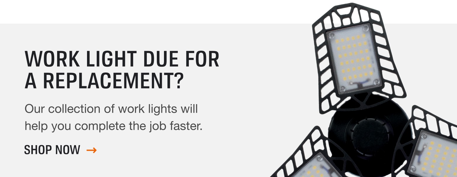 Work light due for a replacement? Our collection of work lights will help you complete the job faster.