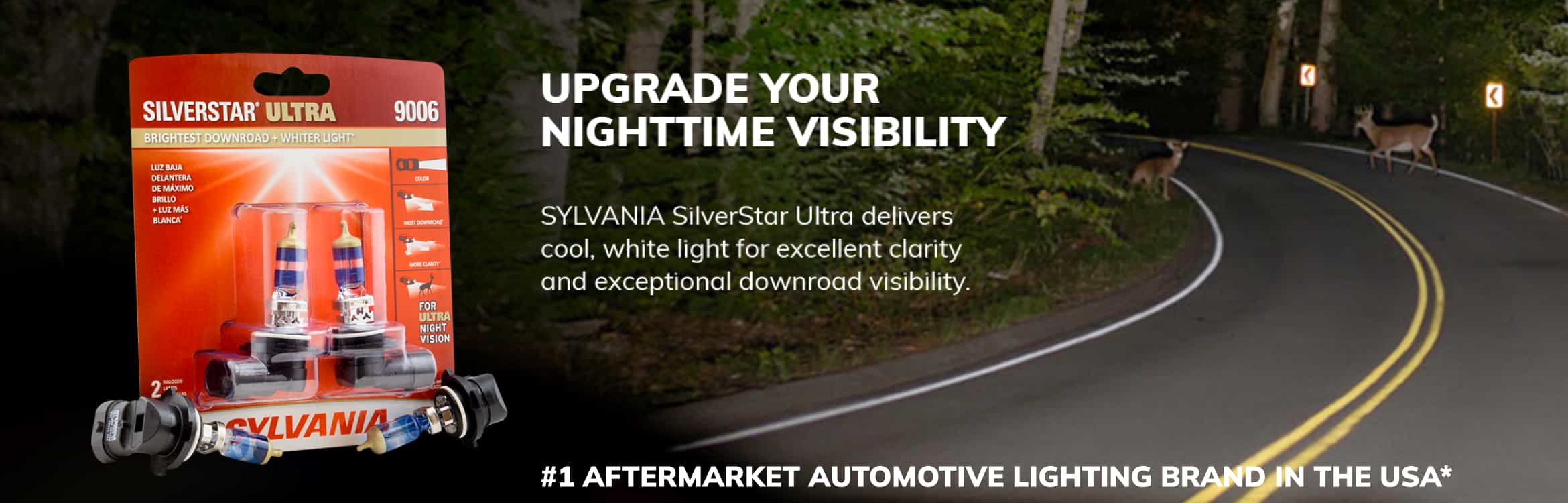 SYLVANIA SilverStar Ultra delivers cool, white light for excellent clarity and exceptional downroad visibility.