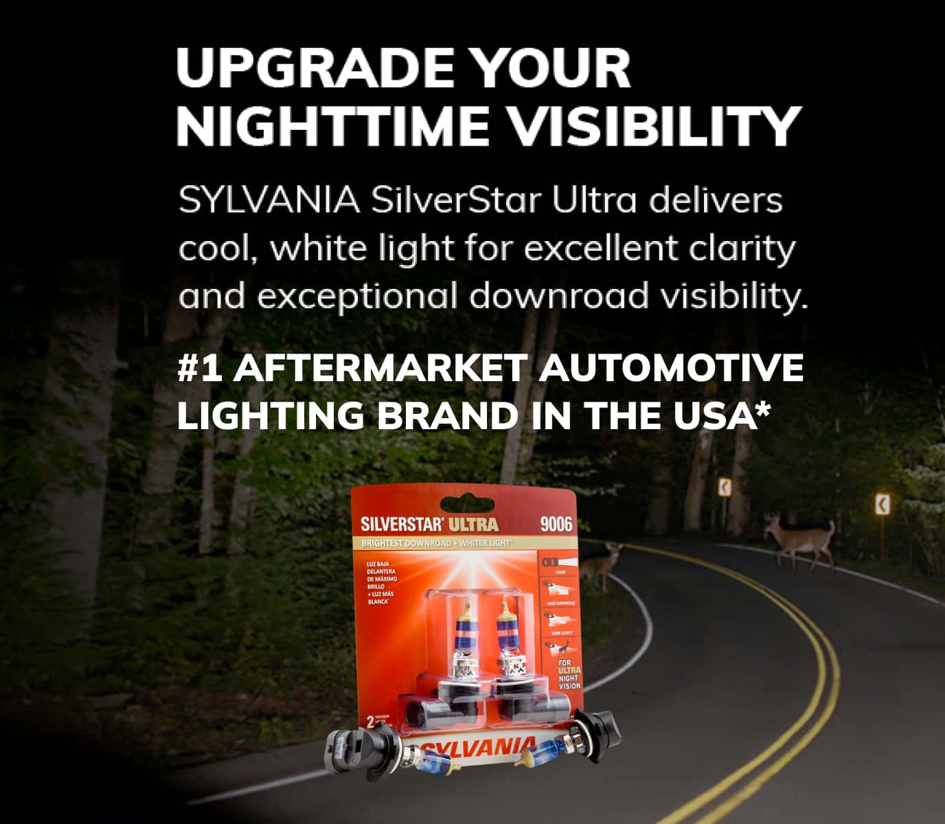 SYLVANIA SilverStar Ultra delivers cool, white light for excellent clarity and exceptional downroad visibility.