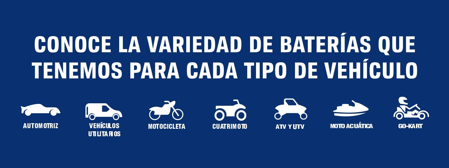 CONOCE LA VARIEDAD DE BATERÍAS QUE TENEMOS PARA CADA TIPO DE VEHICULO