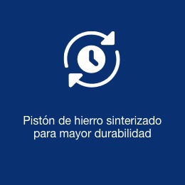 PISTÓN DE HIERRO SINTERIZADO PARA MAYOR DURACIÓN