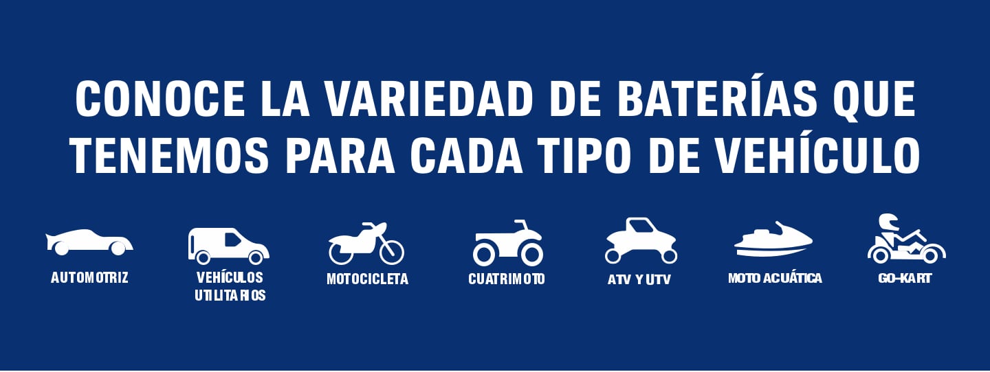 CONOCE LA VARIEDAD DE BATERÍAS QUE TENEMOS PARA CADA TIPO DE VEHÍCULO